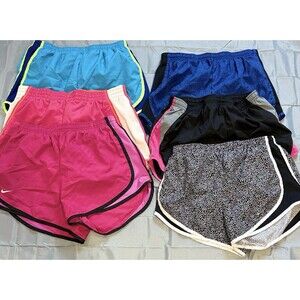 Nike Dri-FIT Tempo Running Shorts Lot of 6 Womens Medium Black Blue Gym Active